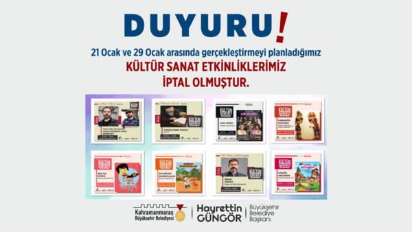 Büyükşehir Belediyesi, Ocak Kültür Sanat Sezonu kapsamında 21 Ocak Cuma