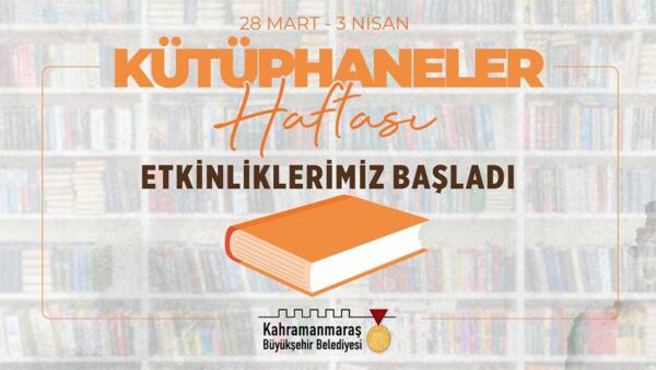 Büyükşehir Belediyesi tarafından, 58. Kütüphane Haftası dolayısıyla çeşitli etkinlikler düzenlenecek.