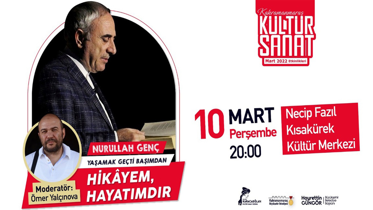 Büyükşehir Belediyesi kültür sanat etkinlikleri kapsamında 10 Mart Perşembe günü