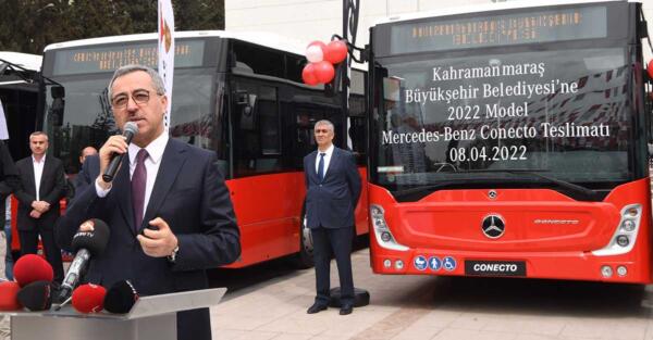 Yeni Otobüs ve Hizmet Araçları Teslim Töreni’nde konuşan Büyükşehir Belediye