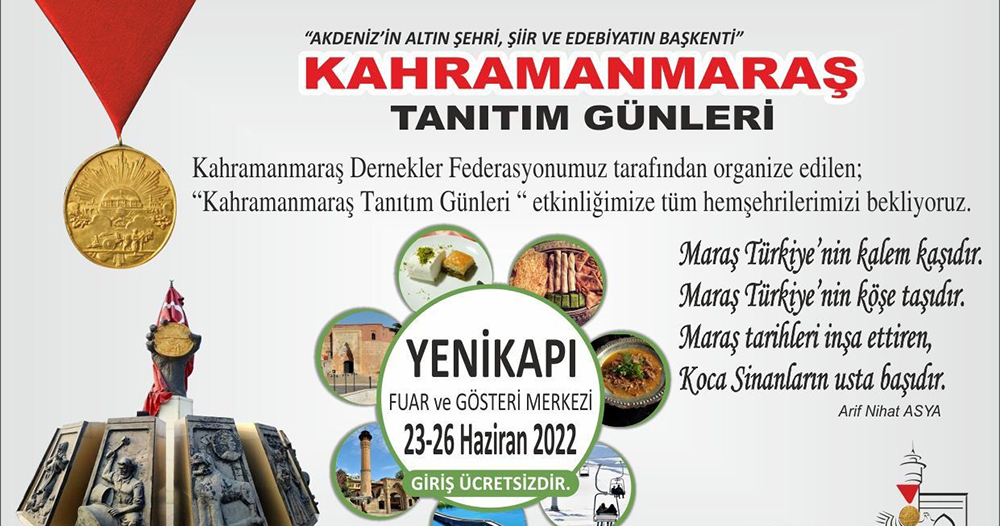 Kısa adı MARAŞFED olan Kahramanmaraş Dernekler Federasyonu organizasyonu ile İstanbul