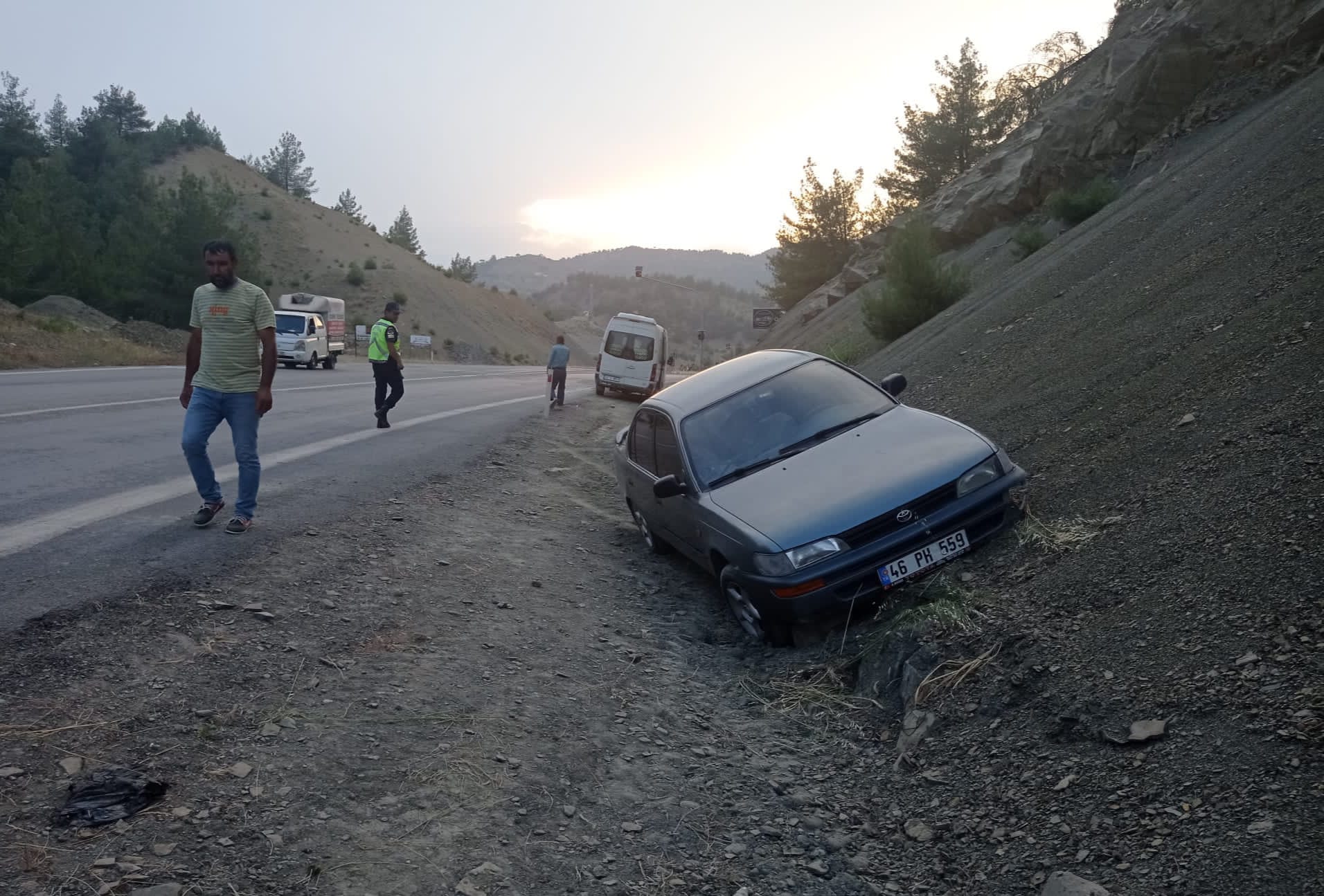 Kahramanmaraş’ta yoldan çıkan otomobil toprak zemine çarptı: 1 yaralı Kahramanmaraş’ta