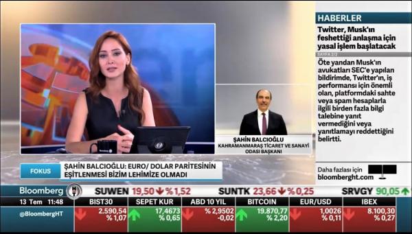 Başkan Balcıoğlu, “Euro-Dolar paritesinin eşitlenmesi bizim lehimize olmadı” Kahramanmaraş Ticaret