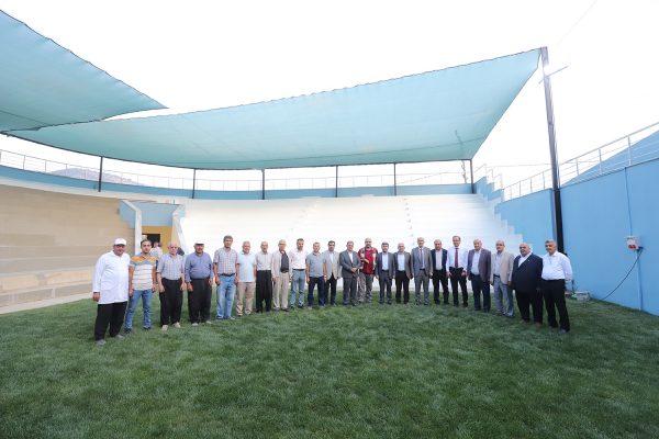 Dulkadiroğlu Belediye Başkanı Necati Okay, Boyalı Güreş Sahasında incelemelerde bulundu.