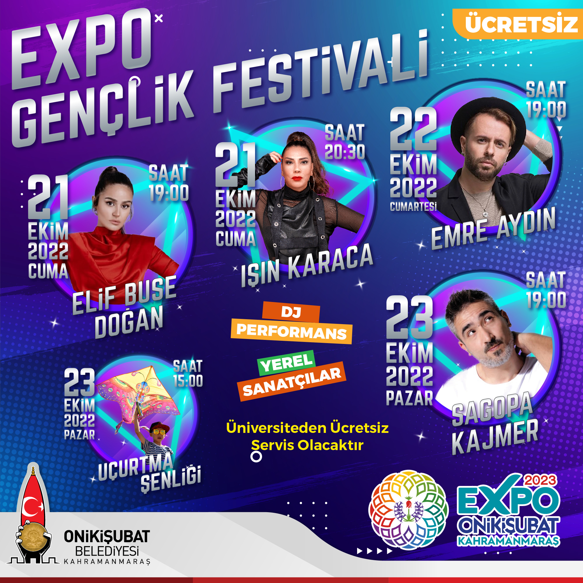 Kahramanmaraş, EXPO 2023 Gençlik Festivali ile konsere doyacak