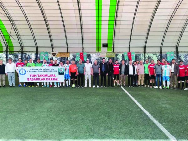 Sağlık-Sen Kahramanmaraş Şubesi tarafından düzenlenen Halı Saha Futbol Turnuvasının açılışı,