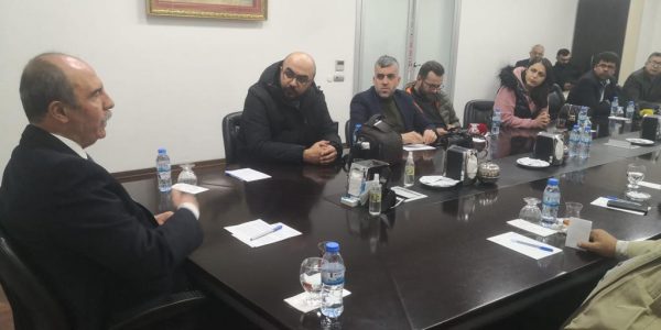 Kahramanmaraş Ticaret ve Sanayi Odasında basın mensupları ile bir araya