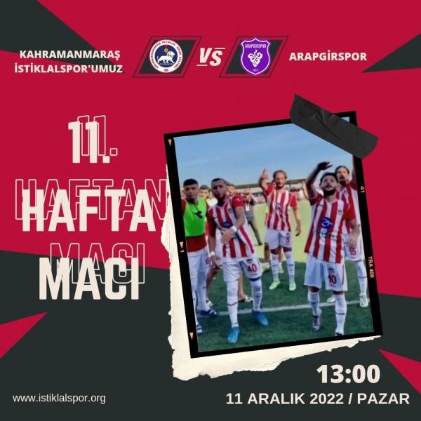 Kahramanmaraş İstiklalspor, Taraftarı Önünde Galibiyeti Kovalayacak Kahramanmaraş İstiklalspor, 11 Aralık