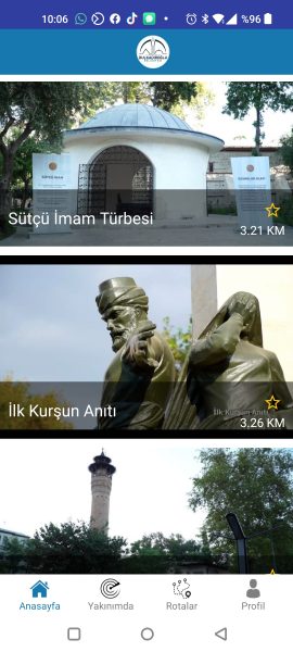 Dulkadiroğlu Belediyesi tarafından yaptırılan Gezede uygulaması, şehre gelen misafirlere gezi