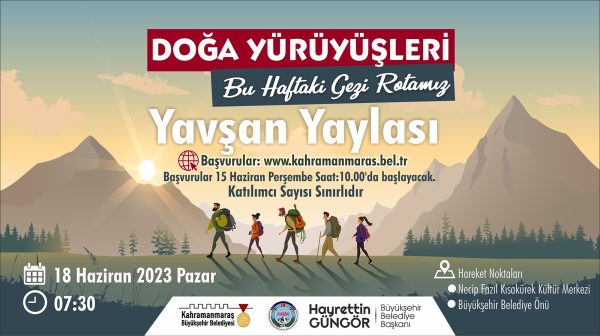 Büyükşehir Belediyesi’nin düzenlediği Doğa Yürüyüşleri’nin bu haftaki rotası doğa tutkunlarının