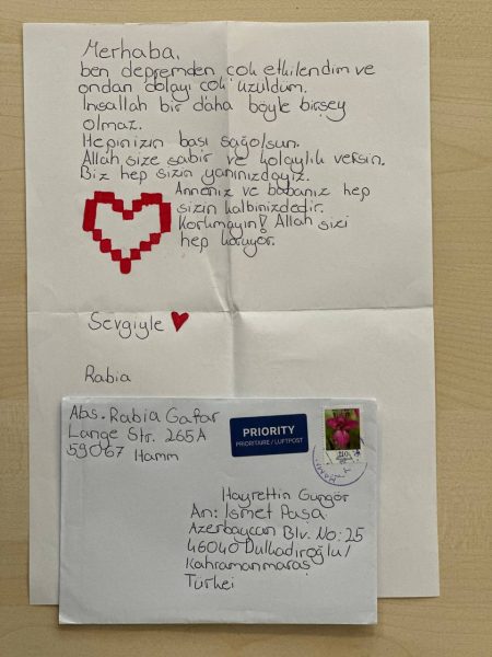 Almanya’dan Rabia Gafar’ın kendisine ithafen yazdığı duygu yüklü mektubu sosyal