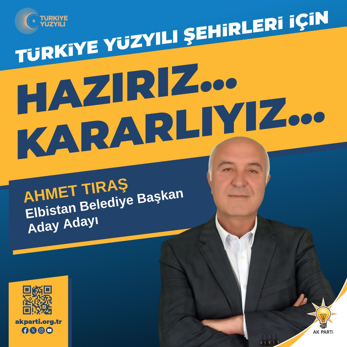 Ahmet Tıraş, AK Parti Elbistan Belediye Başkanlığı için 31 Mart