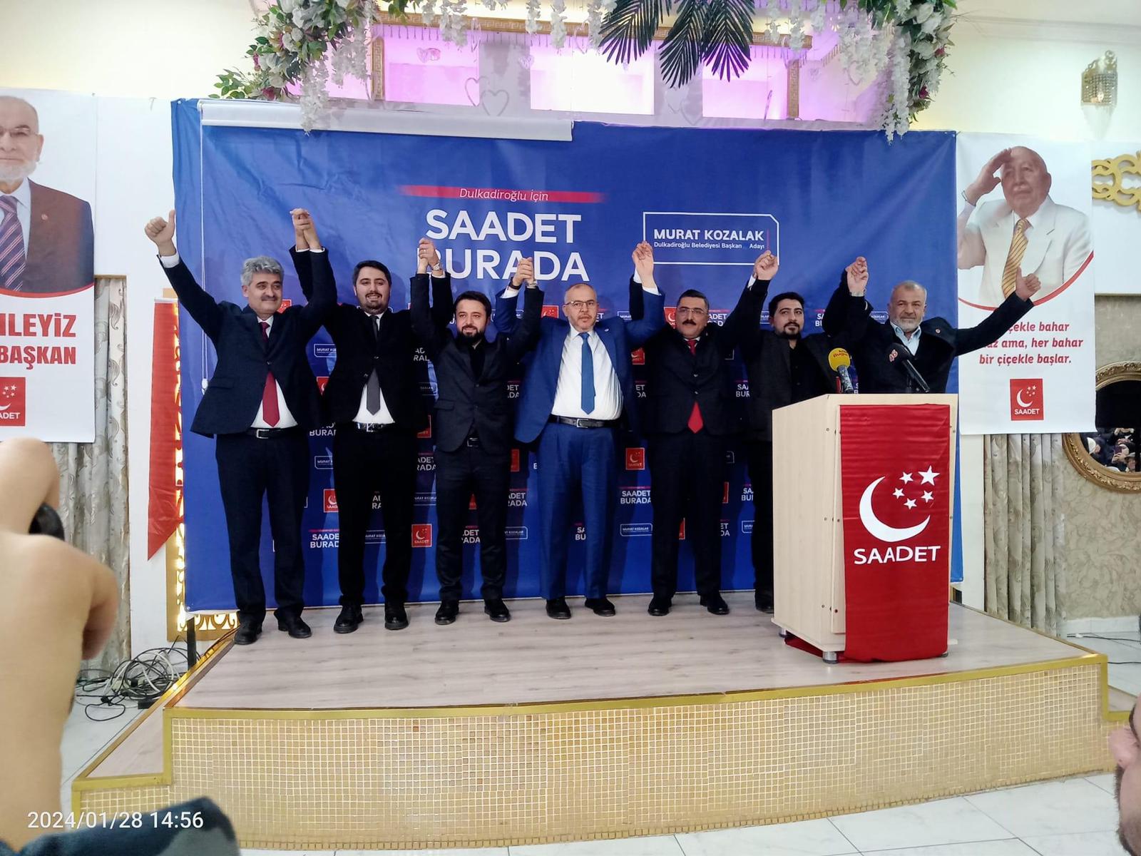 Saadet Partisi Kahramanmaraş İl Başkanlığı tarafından Türkoğlu Belediye Başkan adayı