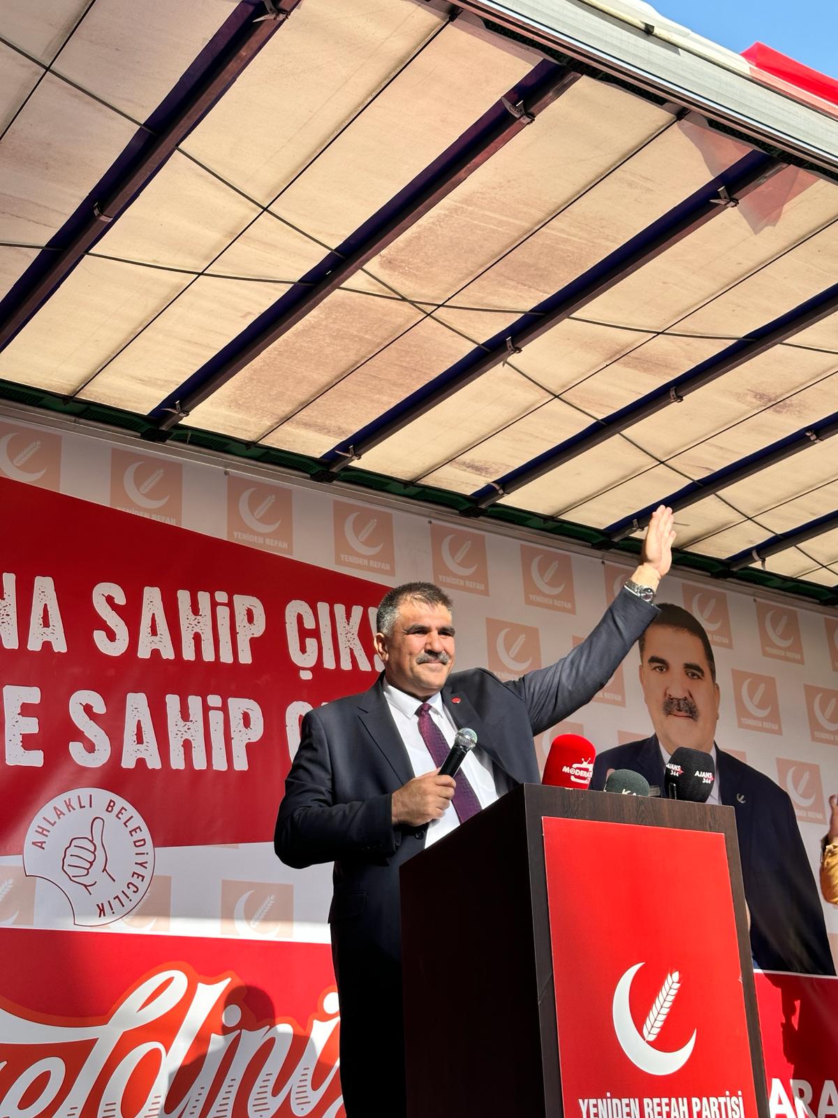 Yeniden Refah Partisi Türkoğlu Belediye Başkan Adayı Mehmet Karaca’ya destekler