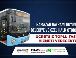 Büyükşehir’den Ramazan Bayramı’nda Ücretsiz Toplu Taşıma Hizmeti