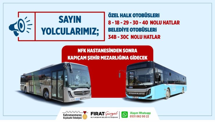 Büyükşehir, Bayramda Kapıçam’a Ücretsiz Toplu Taşıma Seferleri Düzenleyecek
