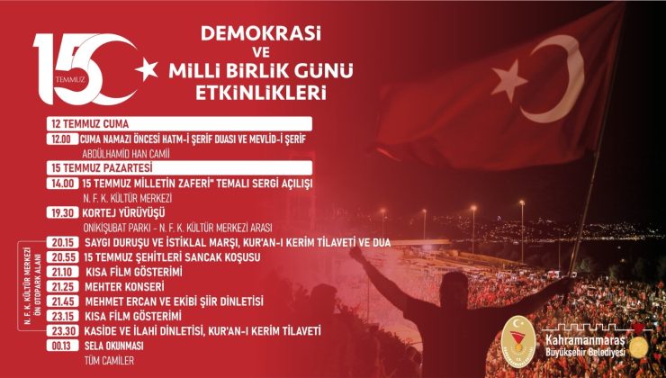 15 Temmuz Demokrasi ve Milli Birlik Günü Programında Buluşalım