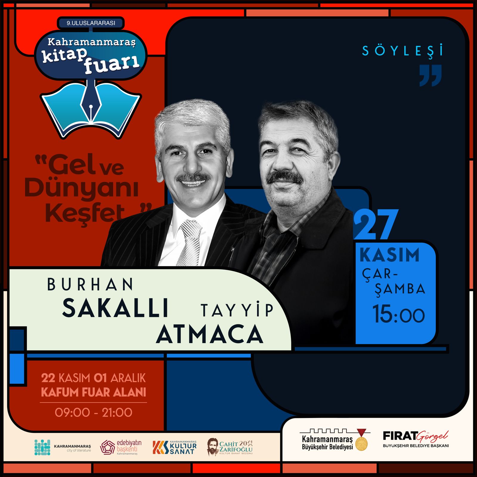 Kahramanmaraş Büyükşehir Belediyesi tarafından düzenlenen 9. Uluslararası Kitap Fuarı, açıldığı