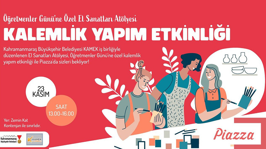 Büyükşehir Belediyesinin Öğretmenler Günü’ne özel 23 Kasım Cumartesi günü Piazza