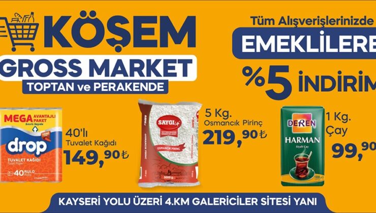 KÖŞEM GROSS’TAN EMEKLİLERE ÖZEL DESTEK KAMPANYASI