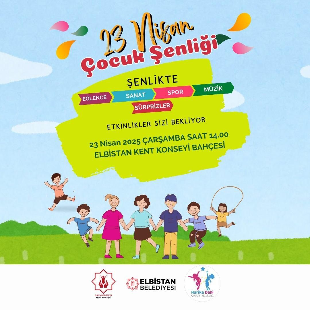 23 Nisan Ulusal Egemenlik ve Çocuk Bayramı, Elbistan’da bu yıl