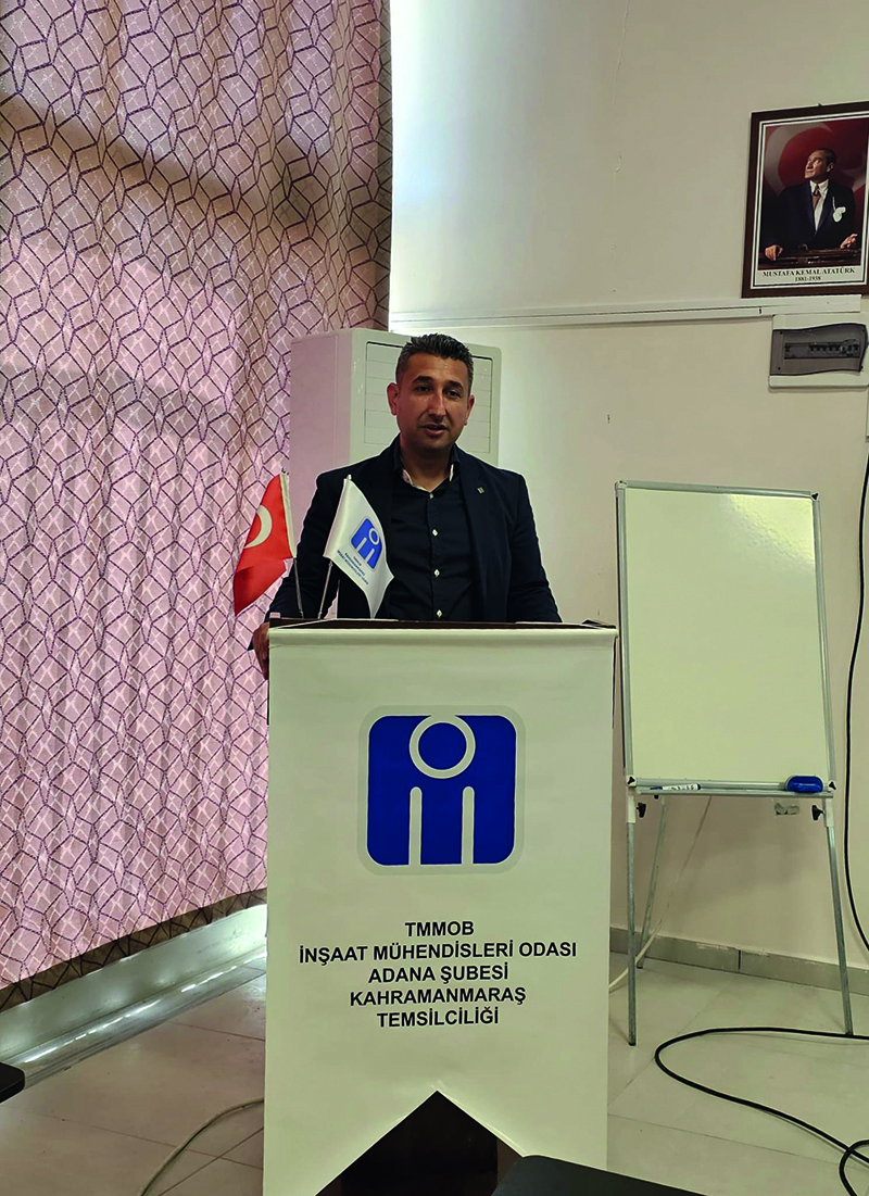 İnşaat Mühendisleri Odası (İMO) Kahramanmaraş Temsilciliği Yönetim Kurulu Başkanı Uygar