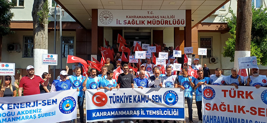 Türk Sağlık-Sen Kahramanmaraş Şube Başkanı Mehmet Özer, toplu sözleşme görüşmelerinde