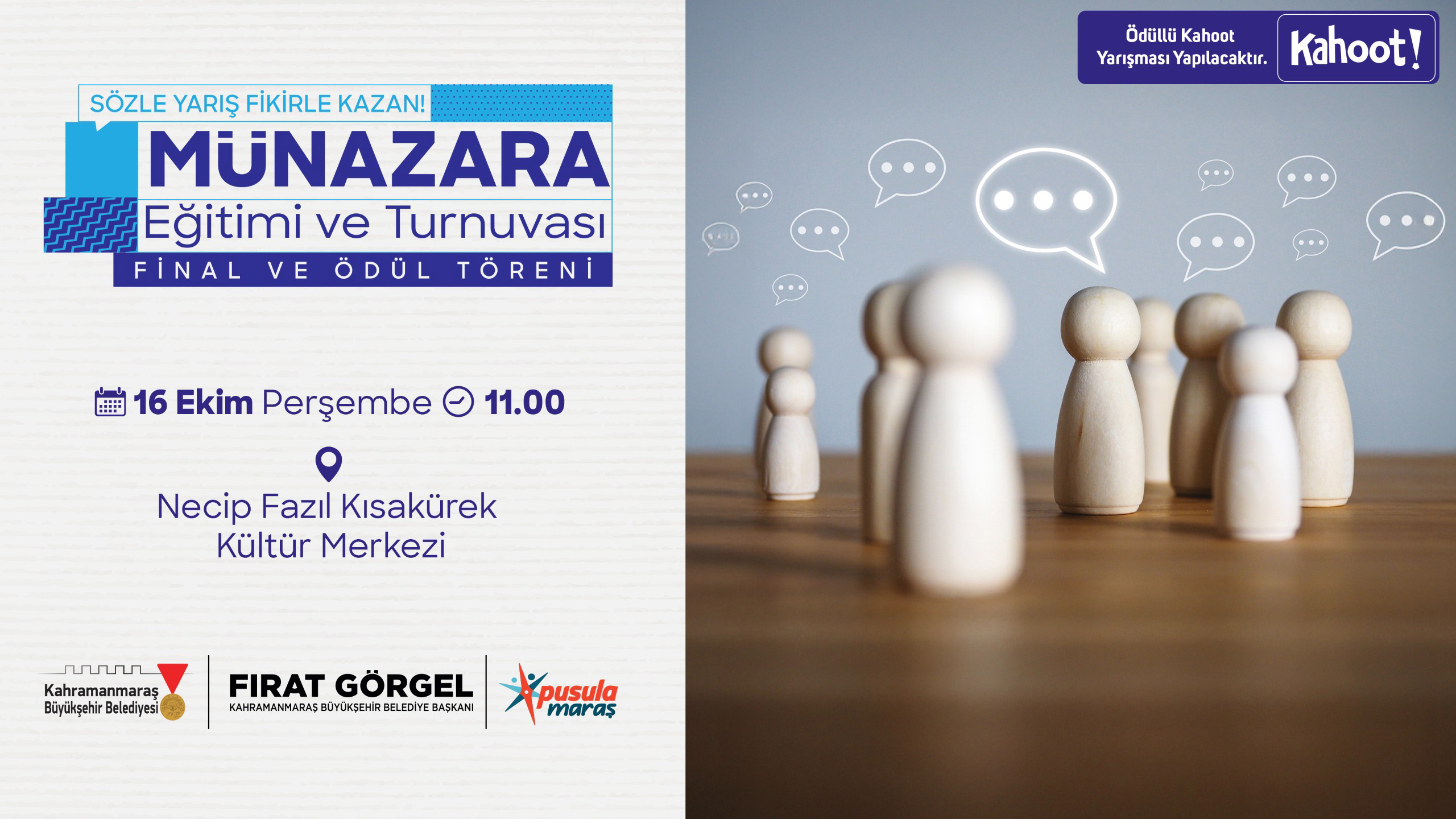 Büyükşehir Belediyesinin lise öğrencilerine yönelik düzenlediği “Münazara Eğitimi ve Turnuvası”nda