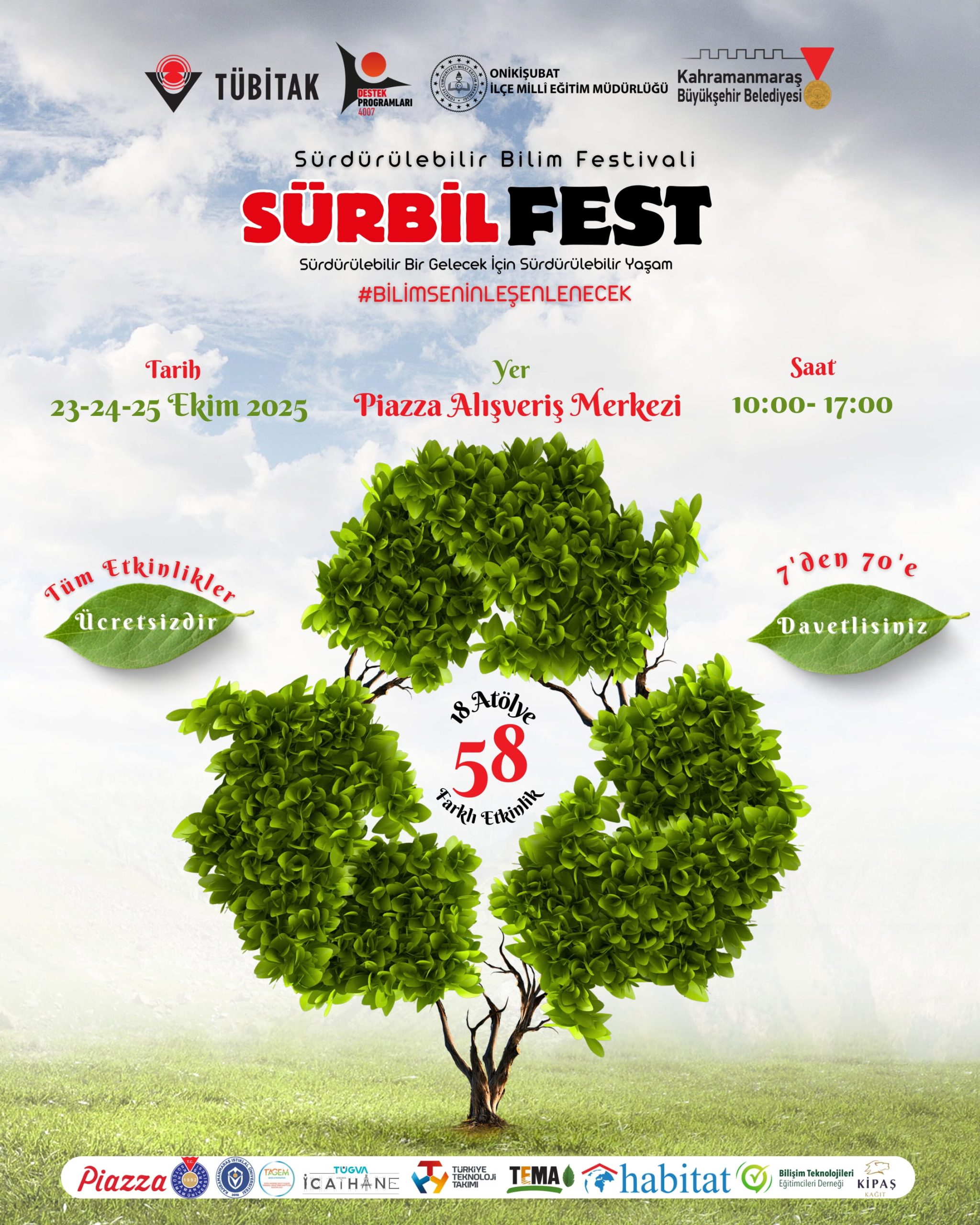 Büyükşehir Belediyesinin destekleriyle TÜBİTAK tarafından 23 – 25 Ekim tarihleri