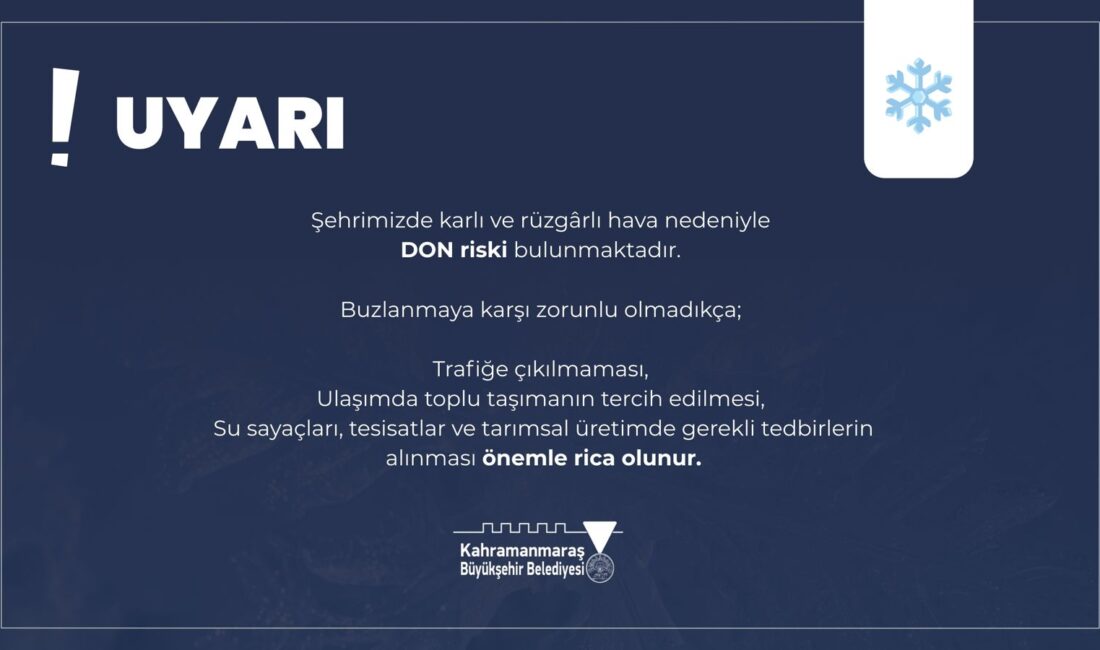 Büyükşehir Belediyesinden yapılan açıklamada, gece saatlerinden itibaren hava sıcaklıklarında ciddi