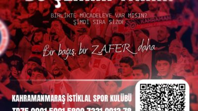 Akedaş Kahramanmaraş İstiklal Spor Kulübü İçin Bağış Kampanyası Başlatılıyor Kahramanmaraş’ın