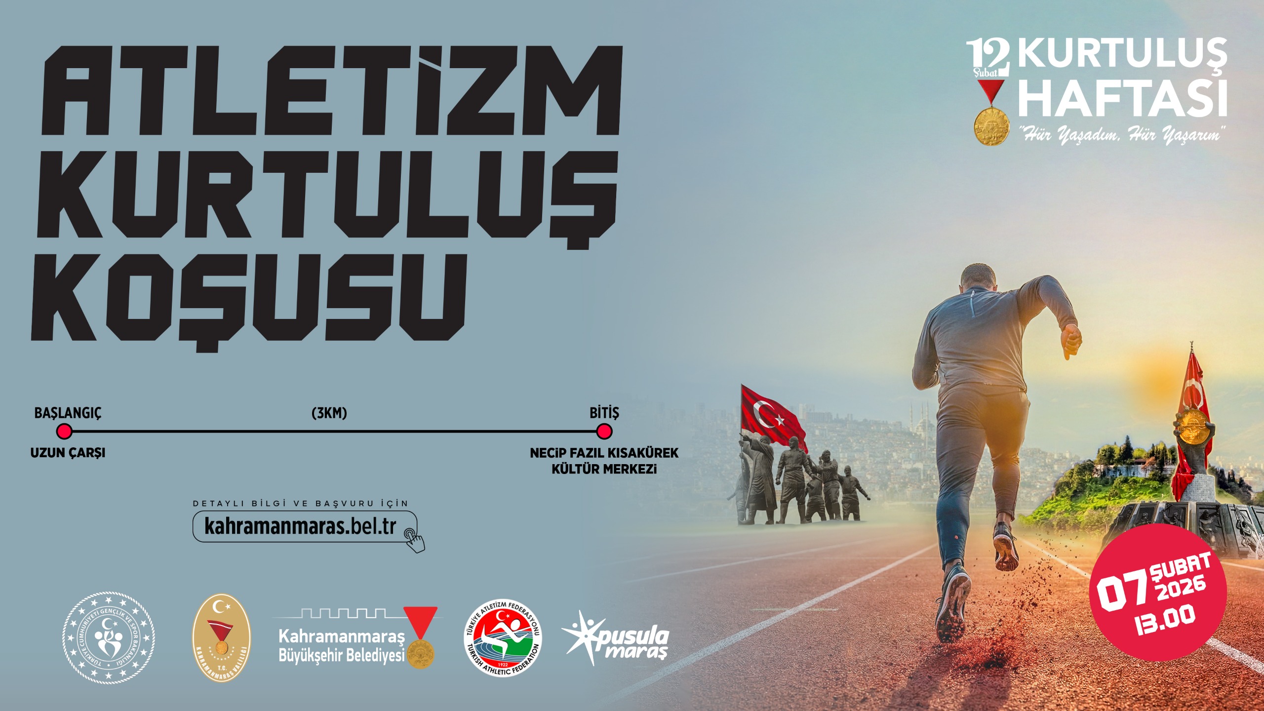 Büyükşehir Belediyesi, 12 Şubat Kurtuluş Haftası kutlamaları kapsamında Atletizm Kurtuluş