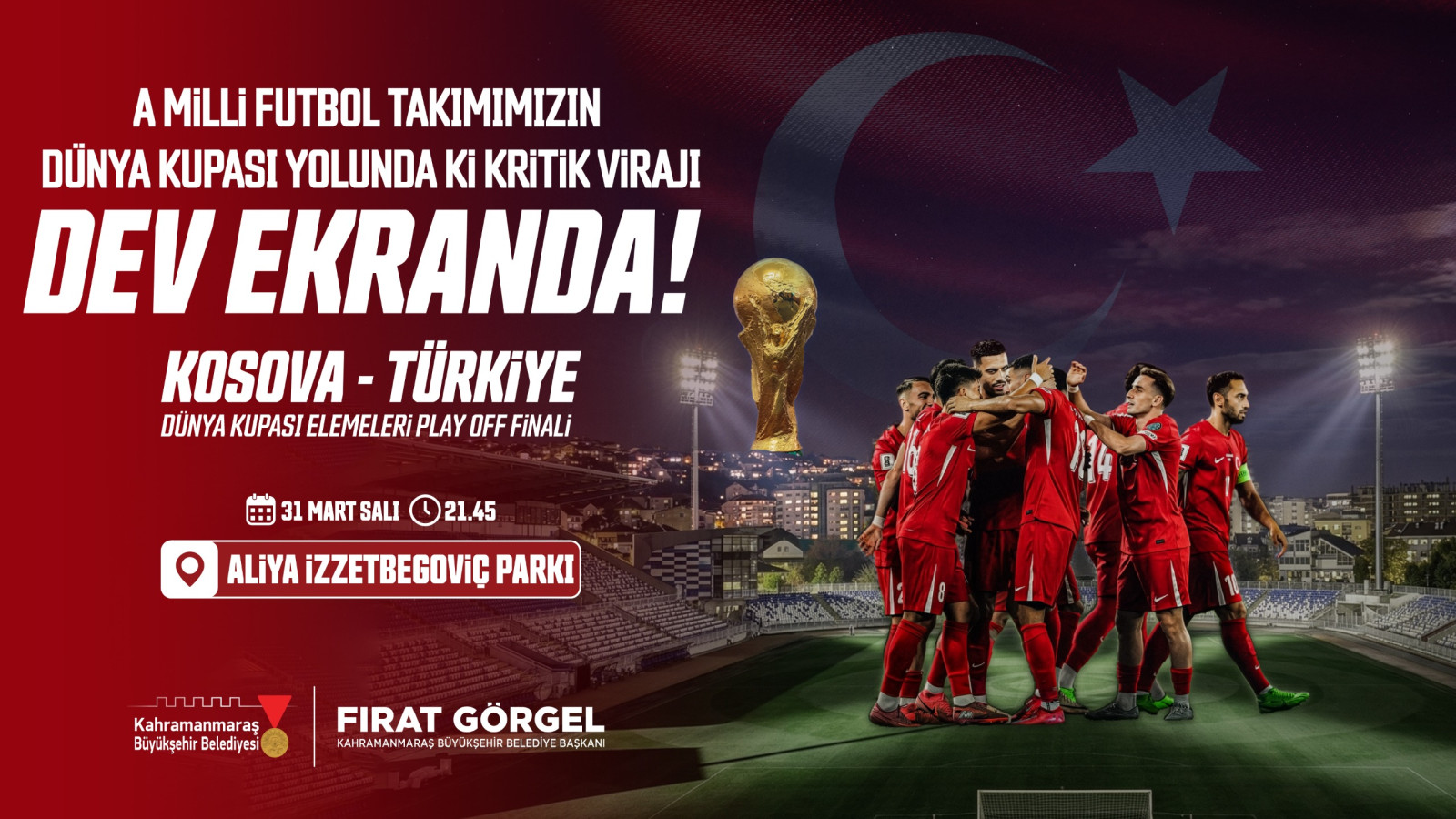 Büyükşehir Belediyesi, A Milli Futbol Takımı’nın 2026 FIFA Dünya Kupası