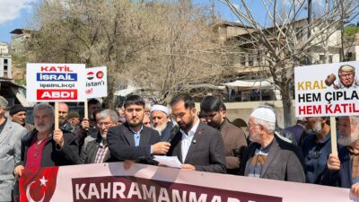 İsrafil Öztürk, yaptığı basın açıklamasında Gazze’de yaşananlara sert tepki göstererek,