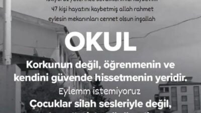 Kahramanmaraş’ın Onikişubat ilçesinde bulunan Ayser Çalık Ortaokulu’nda meydana gelen elim