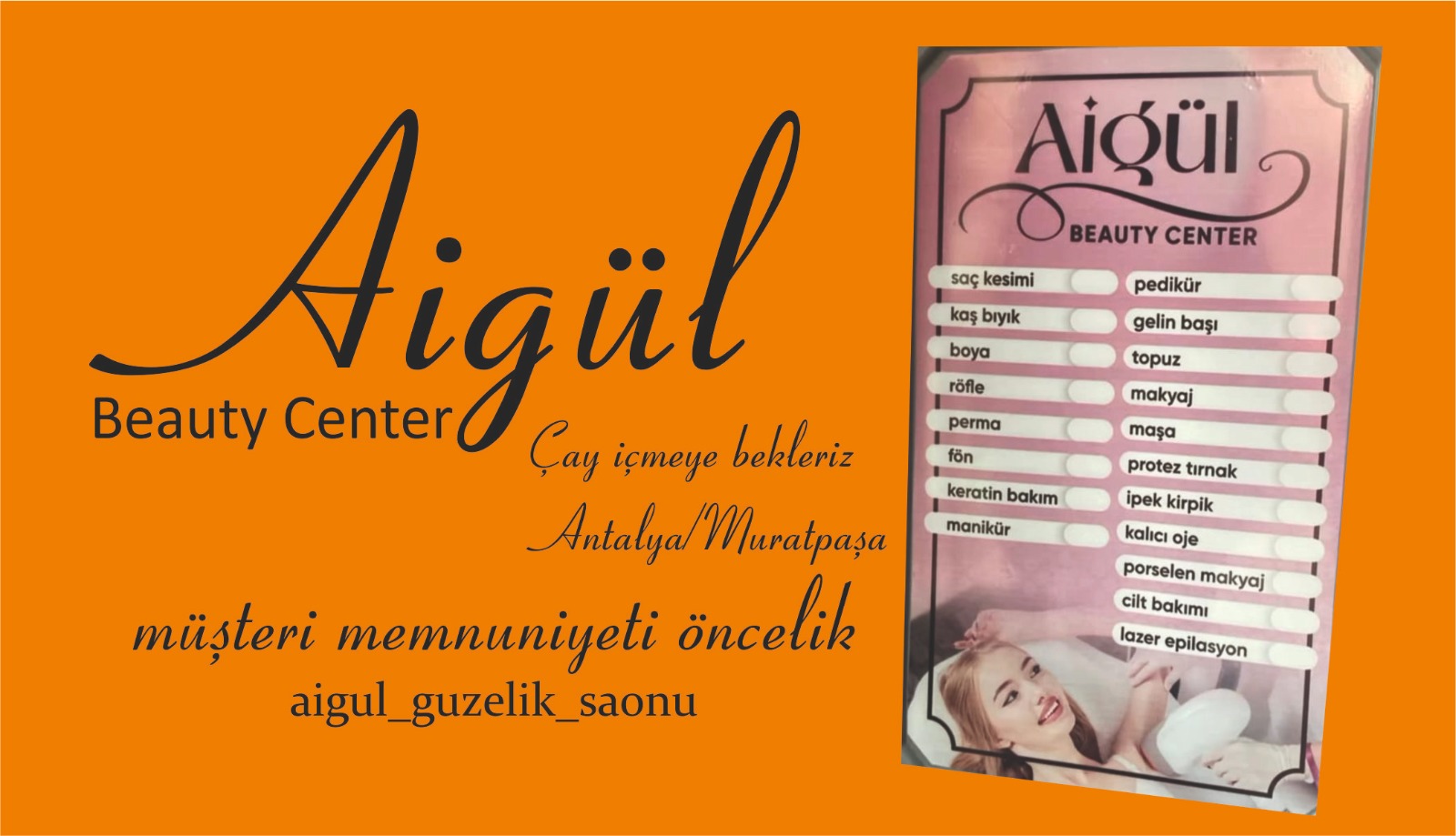 Antalya’nın Muratpaşa ilçesinde faaliyet gösteren Aigül Beauty Center, güzellik ve