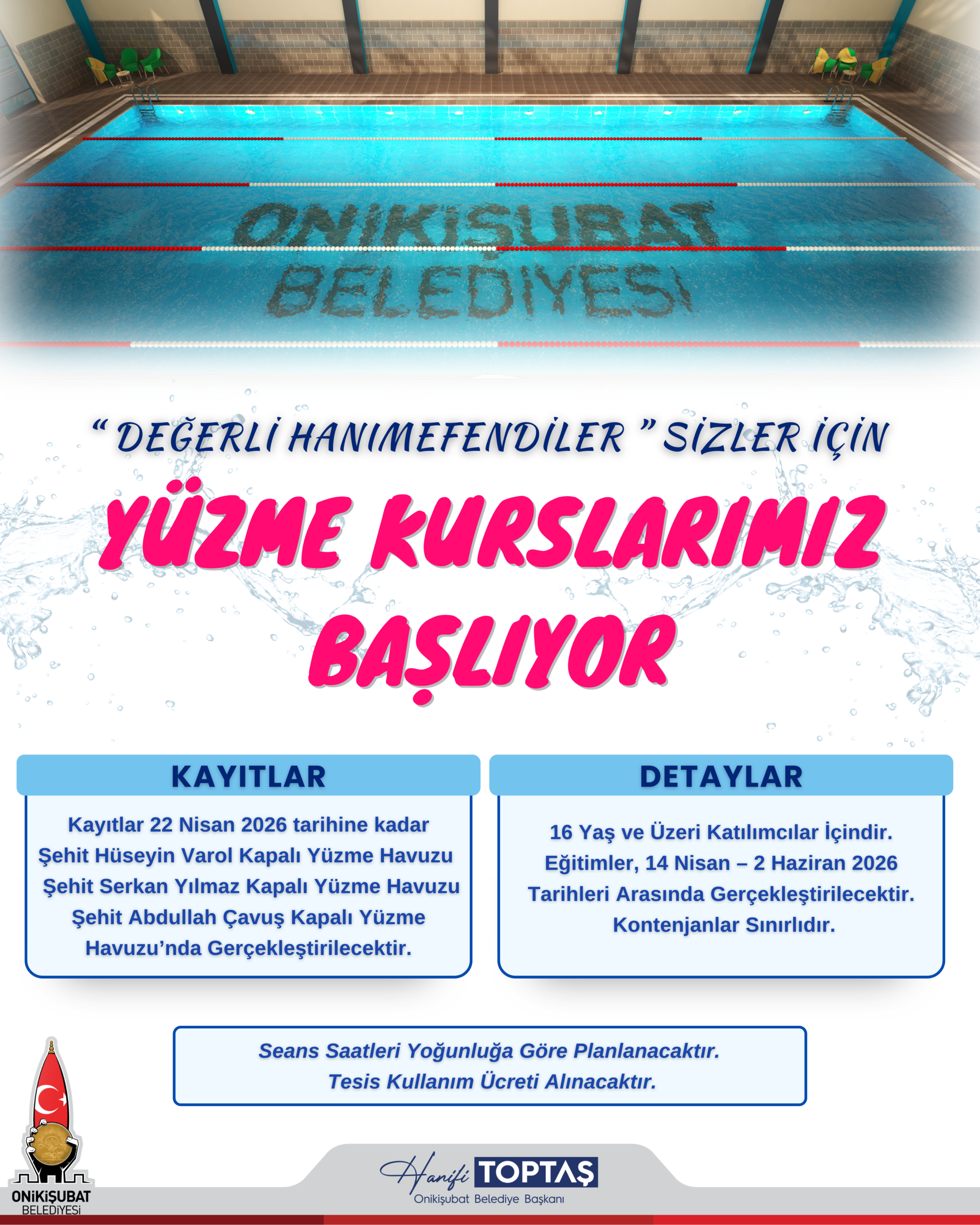 Onikişubat Belediyesi, kadınların sosyal hayata daha aktif katılımını sağlamak ve