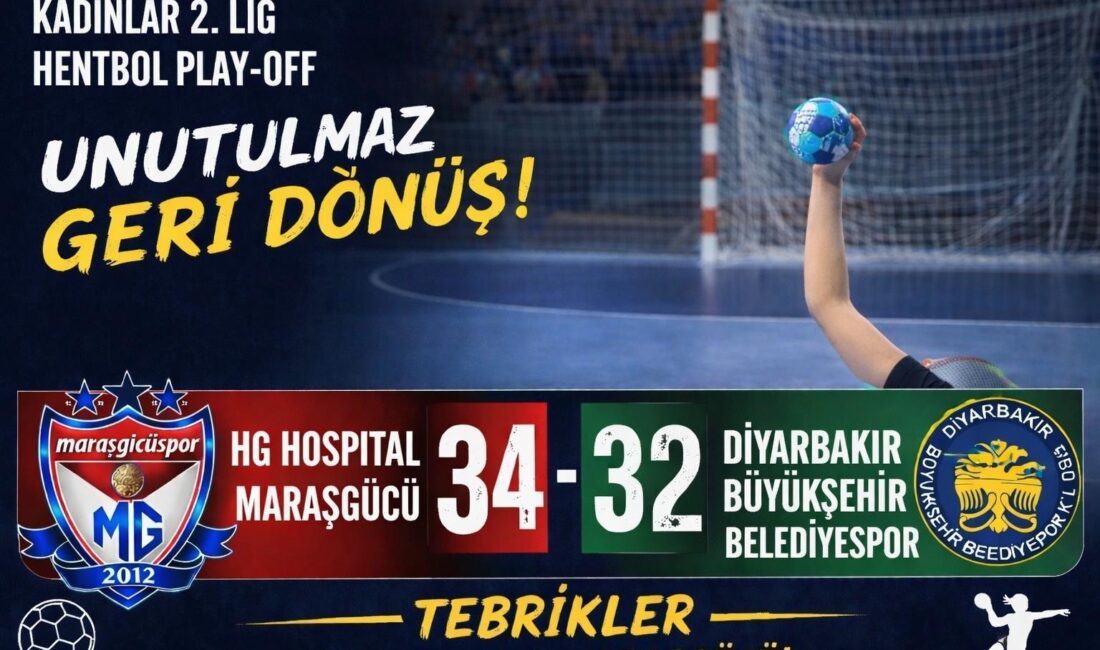 Maraşgücüspor, Diyarbakır karşısında destan yazdı: 34-32 Maraşgücüspor, ilk yarıyı geride