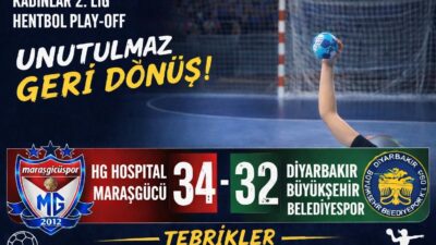 Maraşgücüspor, Diyarbakır karşısında destan yazdı: 34-32 Maraşgücüspor, ilk yarıyı geride