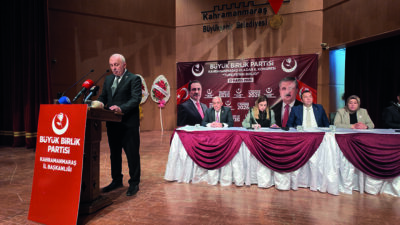 Büyük Birlik Partisi Kahramanmaraş İl Başkanlığı tarafından gerçekleştirilen Olağanüstü Genel