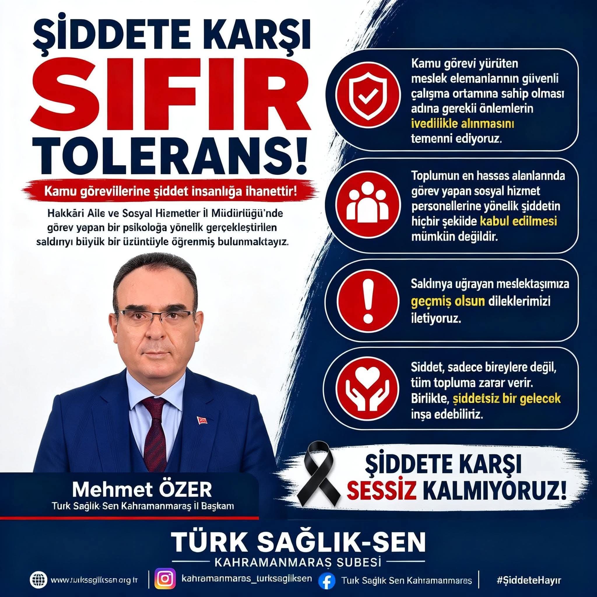 Türk Sağlık-Sen Şube Başkanı Mehmet Özer, Sosyal Risk Haritası çalışmaları