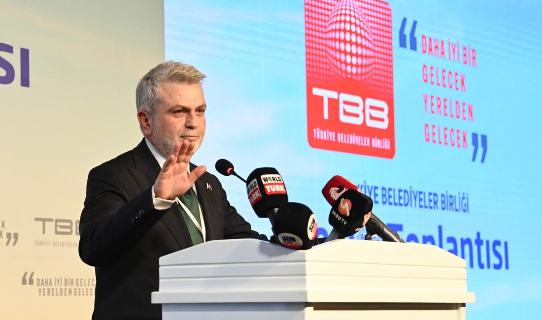 Türkiye Belediyeler Birliği’nin seçimli Mayıs ayı Olağan Meclis Toplantısında konuşan