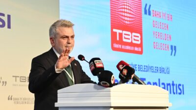 Türkiye Belediyeler Birliği’nin seçimli Mayıs ayı Olağan Meclis Toplantısında konuşan