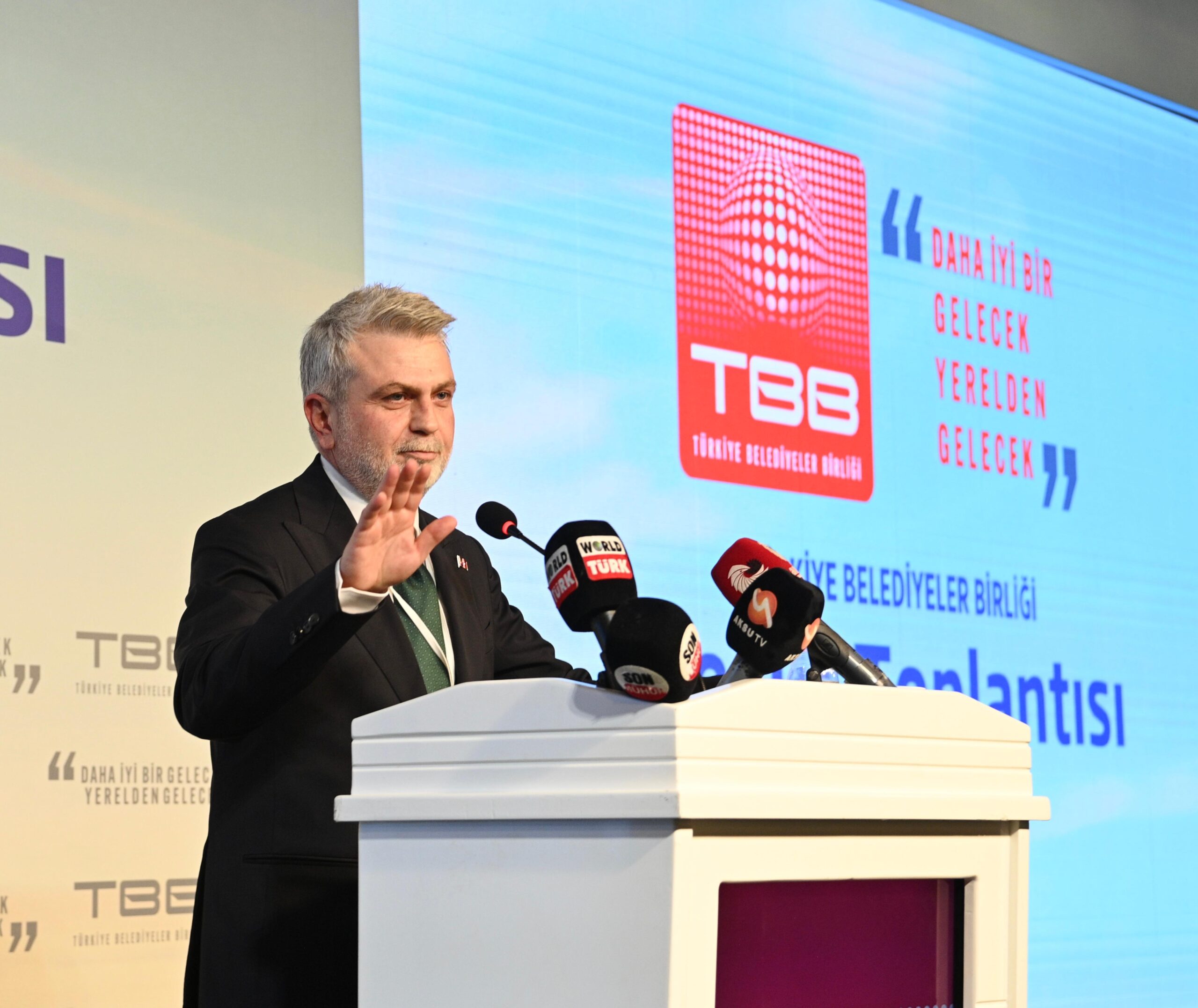 Türkiye Belediyeler Birliği’nin seçimli Mayıs ayı Olağan Meclis Toplantısında konuşan