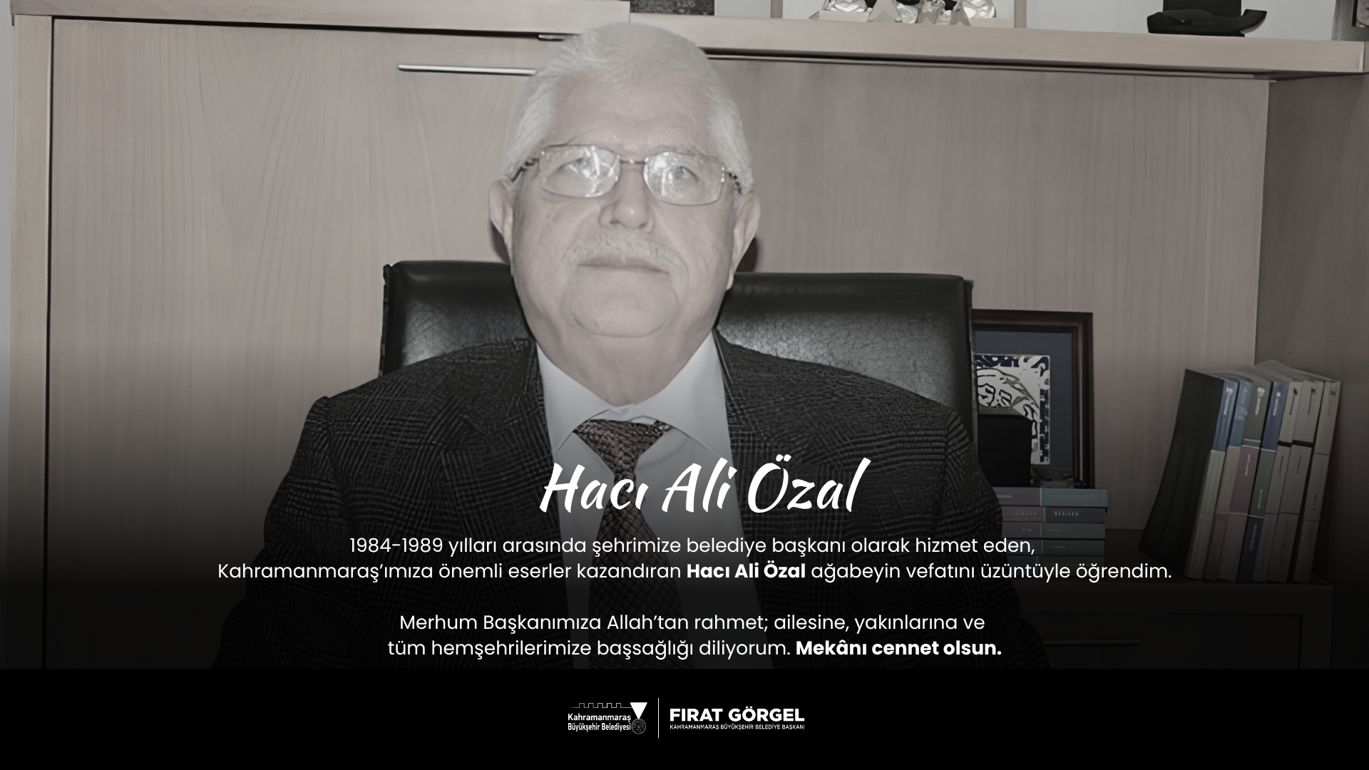 Büyükşehir Belediye Başkanı Fırat Görgel, bir dönem Kahramanmaraş Belediye Başkanlığı