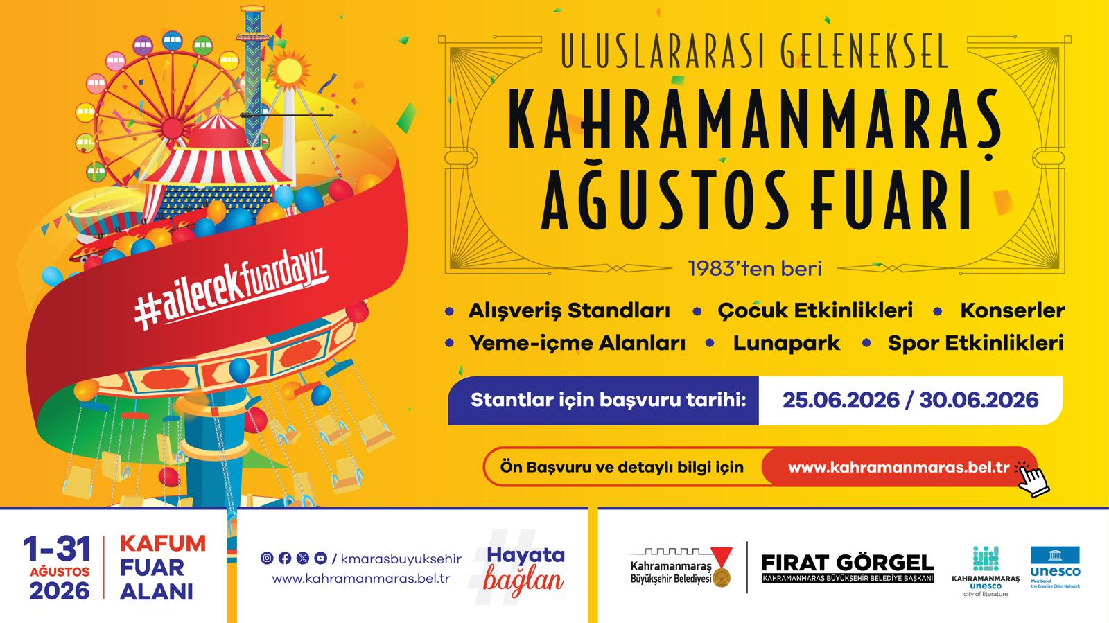 Büyükşehir Belediyesi tarafından 1 – 31 Ağustos tarihleri arasından KAFUM’da