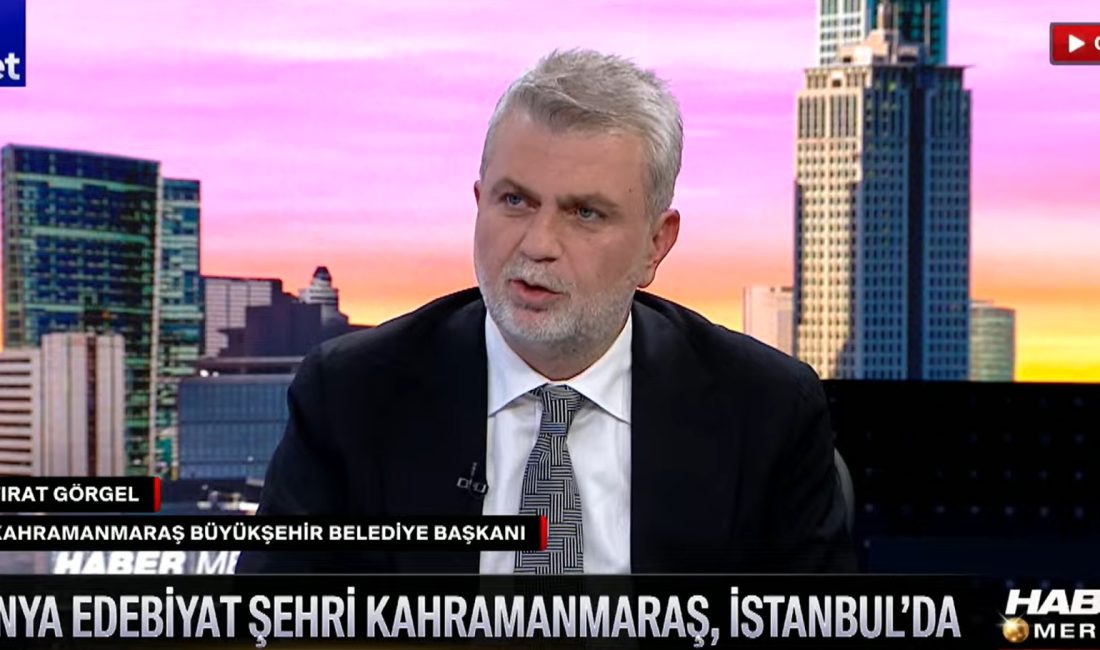 Kahramanmaraş Büyükşehir Belediye Başkanı Fırat Görgel, TVNET stüdyosunda moderatörlüğünü haber
