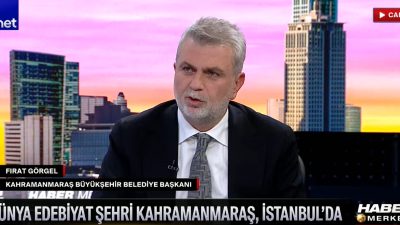Kahramanmaraş Büyükşehir Belediye Başkanı Fırat Görgel, TVNET stüdyosunda moderatörlüğünü haber