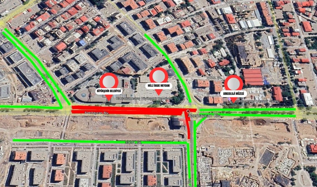 Büyükşehir Belediyesi, Azerbaycan Bulvarı’nda gerçekleştirilecek altyapı imalatları nedeniyle bulvarın Hükümet