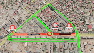 Kahramanmaraş Büyükşehir Belediyesi, Azerbaycan Bulvarı’nda etaplar halinde sürdürülen altyapı çalışmaları